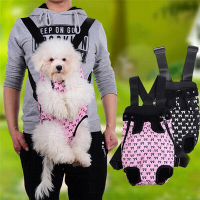 

Pet Dog Cat Outdoor Travel Carrier Backpack Small Medium Dogs Grid Carry Bag