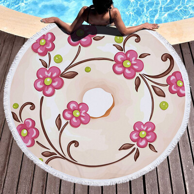 

Toponeto 1 PC Round Beach Pool Home Shower Towel Blanket Table Cloth Yoga Mat
