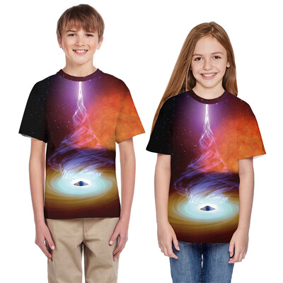 

Teen Youth Kid Girls Boys Summer 3D Print Cartoon T-shirt Tops Casual Clothes