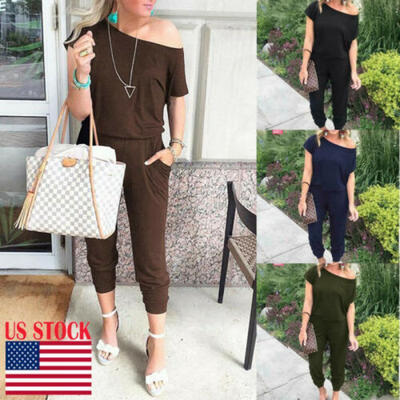 

USA Women Ladies Clubwear Summer Playsuit Bodycon Party Jumpsuit Romper Trousers