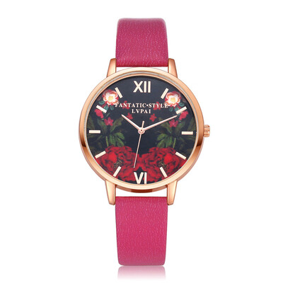 

Lvpai Brand New Rose Gold Roman Numerals Women Watches Brand Luxury Round Fashion Popular Wristwatch Female Quartz Watch 233