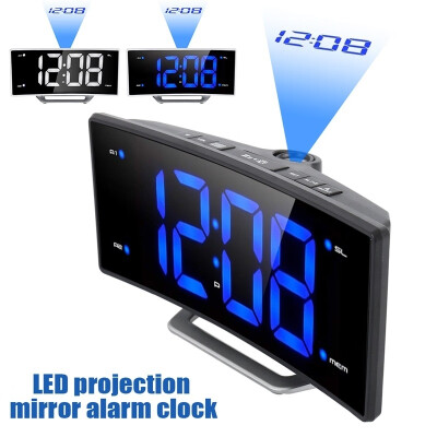 

LCD Digital LED Projector Projection FM Radio Snooze Alarm Clock 5" Screen