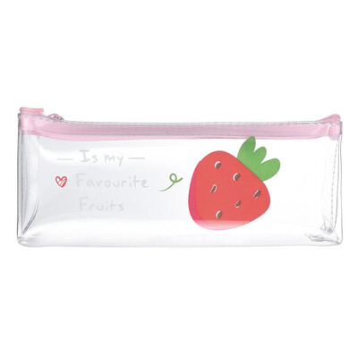 

Siaonvr Transparent Fruit Pencil Pouch Pencil Case Creative Stationery Storage Bag