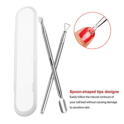 

Toponeto Stainless Steel Cuticle Peeler Scraper Remove Gel Nail Polish Nail Art Remover Tool
