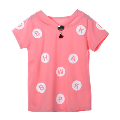

Kids Children Girls Short Sleeve Letter Print T-shirt Tops Clothes