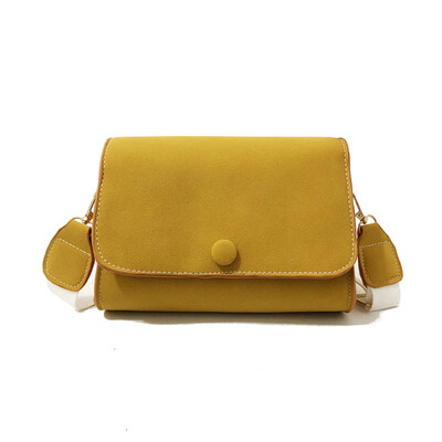 

Retro Solid Color Frosted Faux Leather Womens Casual Shoulder Crossbody Bag