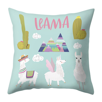 

1Pc Kawaii Llama Alpaca Pillow Case Cover Sofa Cushion Pillow Cushion Pillowcase For Home Decoration