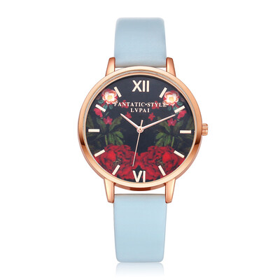 

Lvpai Brand New Rose Gold Roman Numerals Women Watches Brand Luxury Round Fashion Popular Wristwatch Female Quartz Watch 233