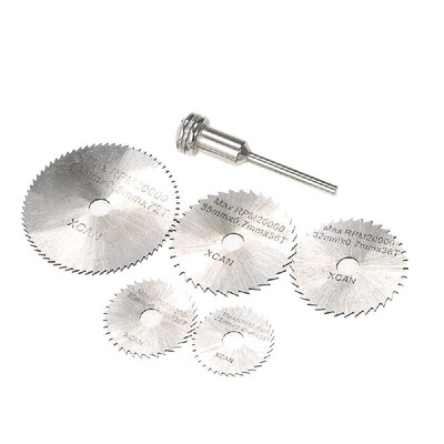 

6pcs HSS Circular Saw Web Rotary Cutting Tools Kit Set with 18" Shank for Cutting Timber&Plastic