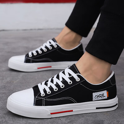 

Summer breathable thin new canvas shoes Korean version of 100 sets of student shoes black cloth shoes board shoes for men