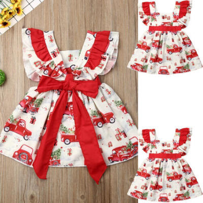 

Christmas Toddler Kids Baby Girl Festival Xmas Party Dress Dress Xmas Clothes