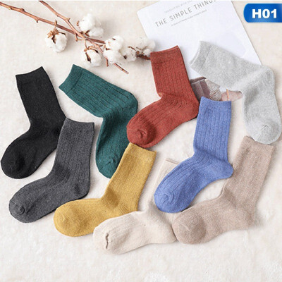 

5 Pairs Women Wool Cashmere Warm Thick Solid Soft Casual Sports Winter Socks