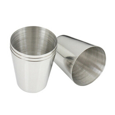 

Outdoor Camping Hiking Polished Stainless Steel Whiskey Liquor Cup for Hip Flask