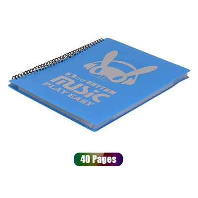 

Spiral-Bound A4 Sized Music Folder for Sheet Music Writable Band Folders File Paper Storage 40 Pages Orange