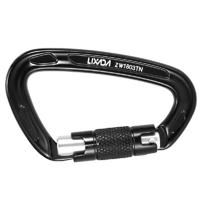 

Lixada 24KN High Duty Screwgate Carabiner Twist Locking Carabiner Rappelling Hammocks Backpacking Carabiner