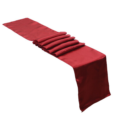 

Toponeto 30x275cm Satin Table Runner Wedding Reception Banquet Party Decoration