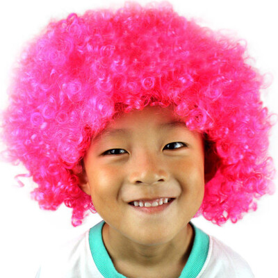

〖Follure〗Party Disco Funny Afro Clown Hair Football Fan-Kids Afro Masquerade Hair Wig