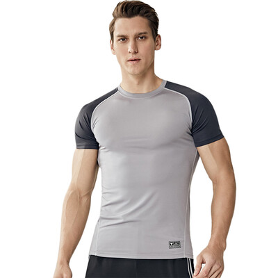 

Toponeto Mens New Elastic Fast-drying Tight Garment Training Air-permeable Short Sleeves