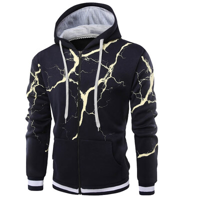 

Gobestart Mens Autumn Winter Printed Pullover Long Sleeve Hooded Sweatshirt Tops Blouse