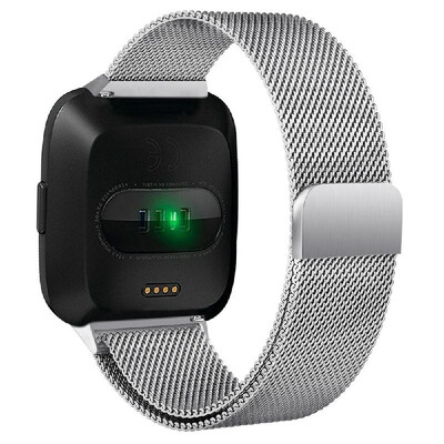 

Fitbit Versa Bands 24cm Stainless Steel Bracelet Strap with Unique Magnet Lock Accessories Bands for Women Bands for Men Wristband