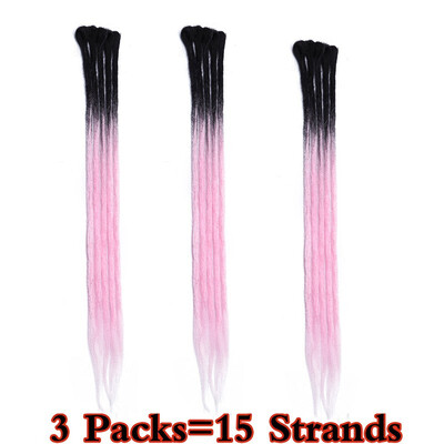 

Dreadlock Extension Ombre For Hip-Hop Synthetic Heat Resistant Crochet Braiding Hair Handmade Extension Twist Braiding For Women
