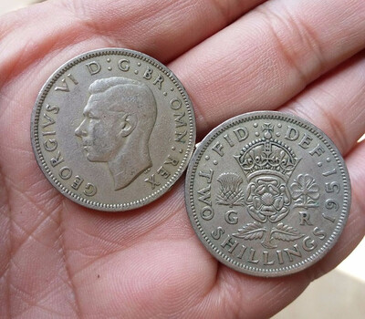 

28mm 2 Shillings Coin UK George VI 1948-1951 The United Kindom