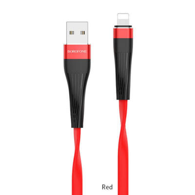 

Borofone BU4 Charge Cable Tangle-free Flat Type-C Micro USB Lightning Cord For Huawei HTC IPHONE