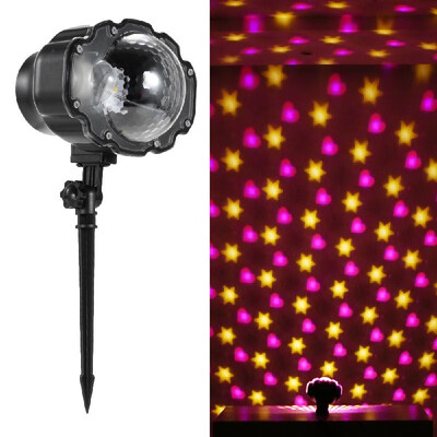 

Projection Lights Animated Led Projector Multicolor Hexagon&Heart Lights Decorative Lighting for Holiday Party Home Yard Garde