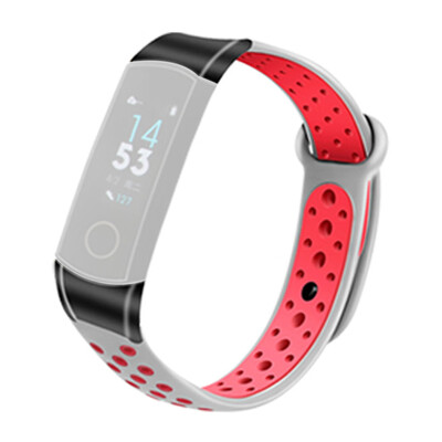 

〖Follure〗Black Connector Silicone Two-Color Watch Band Wrist Strap For Huawei Honor 4