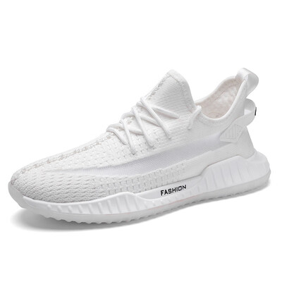 

Breathable flying woven shoes mens thin section mesh trend small white shoes Korean version of the wild old shoes student sports mens shoes