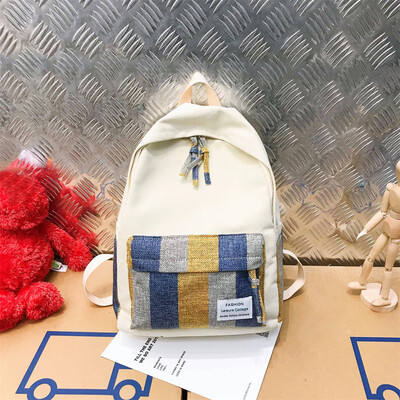 

Tailored Large Capacity Solid Color Waterproof Nylon Casual Backpack School Bag