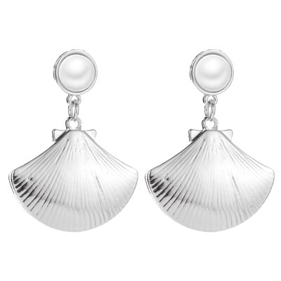 

Summer Beach Marine Faux Pearl Seashell Pendant Women Stud Earrings Jewelry