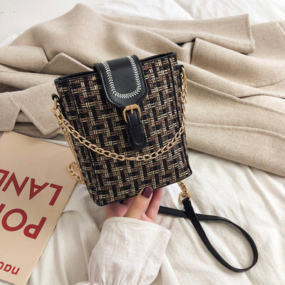 

Tailored Womens Fashion Coin Purse Woven Linen Bag Patchwork Casual Bag Shoulder Bag