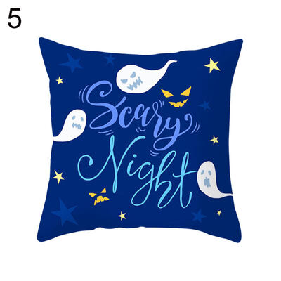 

Halloween Pumpkin Ghost Bat Trick or Treat Cushion Cover Pillow Case Sofa Decor