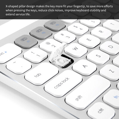 

FD iK8500 Wireless Bluetooth Keyboard Ultra-slim Built-in Battery Rechargeable Keyboards Ergonomic Design Stable Connection for Ta