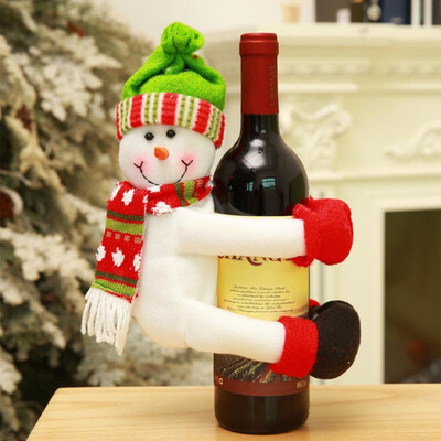 

Toponeto Santa Claus Snowman Large Bottle Set Wine Bottle Holder