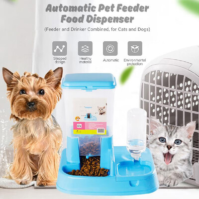 

Automatic Pet Feeder Dog Food Dispenser Water Dispenser Cat Water Fountain for Cats&Dogs