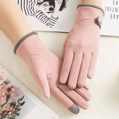 

Fashion Women Winter Gloves High Quality Windproof Warm Outdoor Gloves Solid Color Mittens Touch Screen Gloves