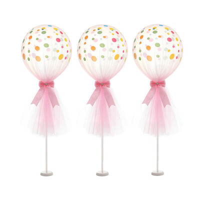 

12 inch Tulle Polka Dot Balloon Kit for Birthday Wedding Party Valentine\s Day Decoration