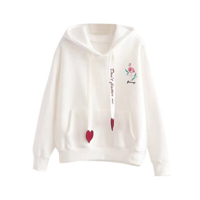 

Sweet Animal Embroidery Loose Pullover Hoodies Female Autumn Women Casual Sweatshirt For Women Full Sleeve Sweatshirts