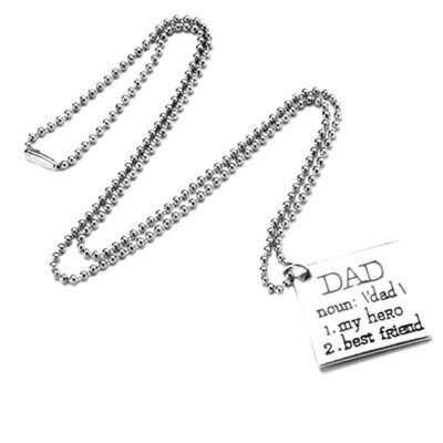 

Creative Style Accessories Dad My Hero Best Friend Father Day Gift Necklace Alloy Letter Necklace