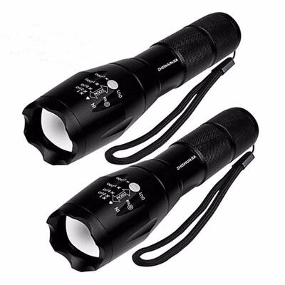 

2 Pack T6 Tactical LED Flashlight 1200LM Handheld Zoomable Waterproof Flashlight