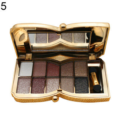 

10 Colors Brightening Eyeshadow Palette Smokey Shimmers Powder Smooth Makeup