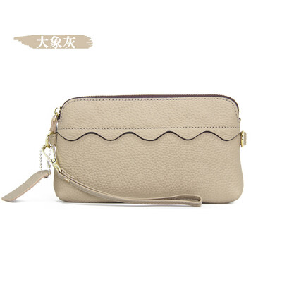 

The first layer of leather 2019 new wallet female long wallet leather multi-function zipper clutch bag mobile phone bag wallet