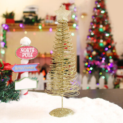 

〖Follure〗Mini Desktop Iron Christmas Tree Home Office Decoration Gift Ornaments Creative