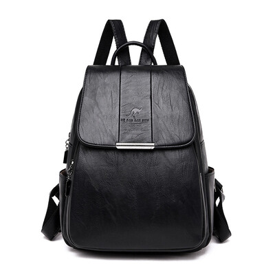 

Simple&stylish atmosphere backpack ladies 2019 new soft leather outdoor travel big backpack