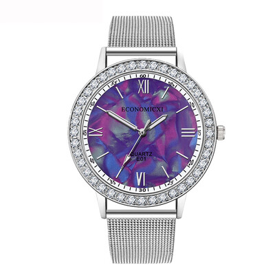 

RM Fashion Womens Quartz Watch Flower Rhinestone Wrist Watch Luxury Mesh Band Gift