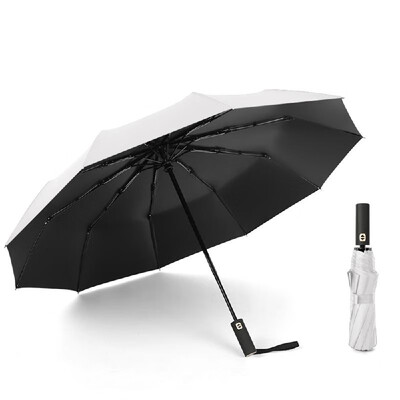 

Auto OpenClose Windproof Travel Umbrella with UV Protection Tefloning Coating 10 Ribs Automatic Canopy 23inch Folding Umbrella
