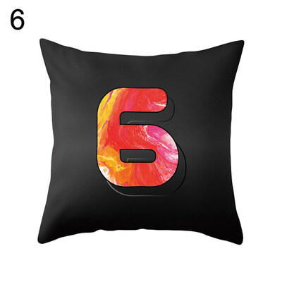 

Colorful Number Figure Pillow Case Cushion Cover Sofa Bed Car Cafe Office Decor