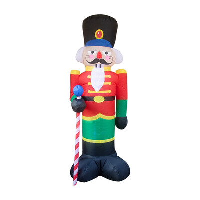 

Siaonvr Nutcracker Christmas Inflatable LED Light Up Decor Outdoor Holiday Decoration